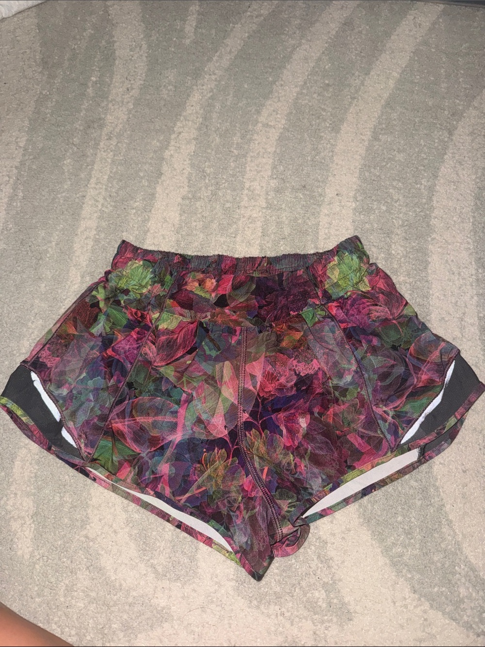 lululemon athletica Multicolor Floral Mesh Running Shorts